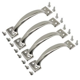 4 Pcs 5.5 Inch Vintage Barn Door Pulls, Silver