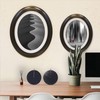 GRRONZEE 2 Pack Oval Picture Frame 5x7 Brown Oval Photo