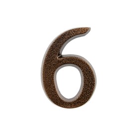 HUBER Aluminium House Number 6/9 10 cm I House Numbers for House & Door - House Number Signs in Elegant Antique Copper 3D Design, Powder Coated
