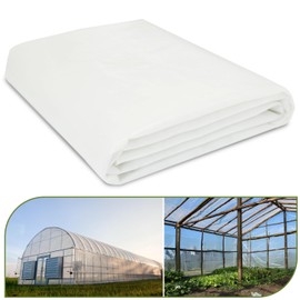 Greenhouse Plastic Sheeting, 10 x 26ft 6 mil Clear Greenhouse Film, UV Resistant Thickened Plastic Sheeting Heavy Duty, Polyethylene Green House Plastic Cover(10 x 26ft)