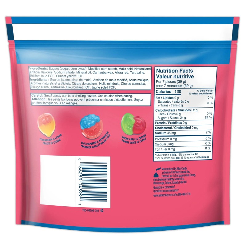 Hershey Jolly Rancher 2-in-1 Assorted Original Gummies, 355g/12.4 oz