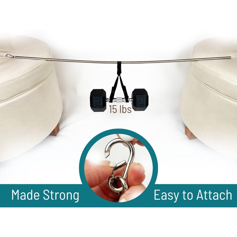 OooWow 46 inch (2 Pack) Light Bronze Iron Curtain Pull