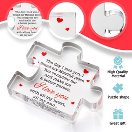 Valentines Day Gifts - I Love You Gifts for Him, Her - Acrylic Puzzle Printed Message - Birthday, Wedding for Boyfriend, Girlfriend - I Love You Presents for Husband, Wife