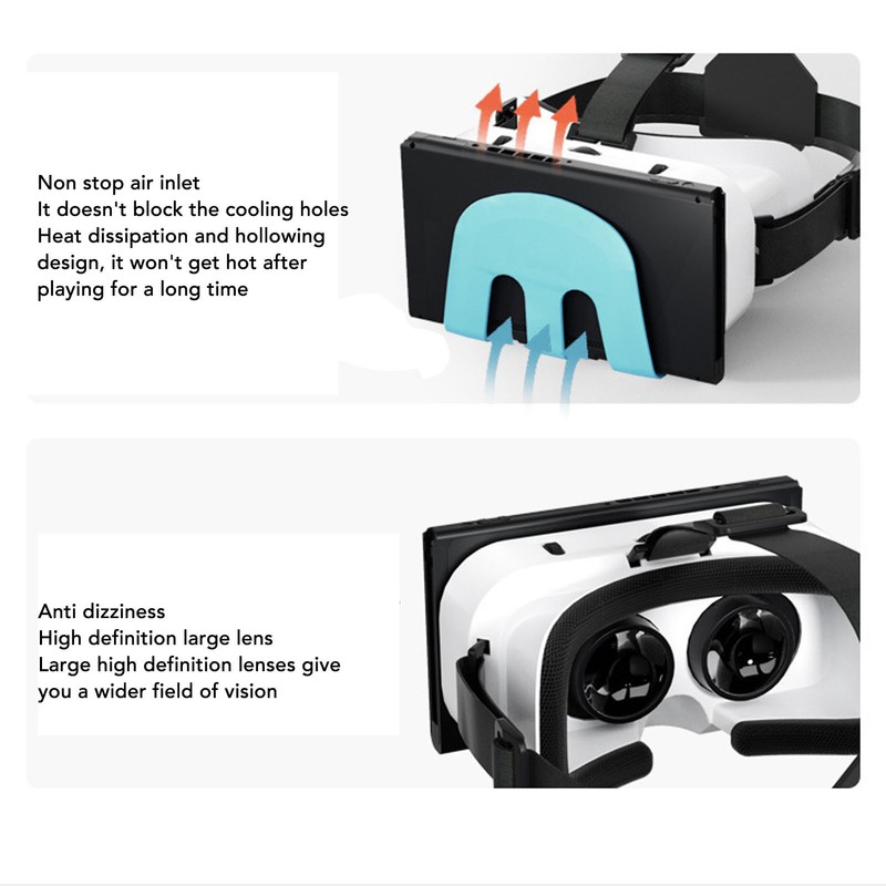 VR Headset HD Lenses Adjustable Breathable Comfortable 3D VR Glasses