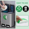 Bueake Pack of 16 Recycle Sticker for Trash Bins self