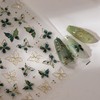 Butterfly Nail Art Stickers – 5D Embossed Light Green Butterfly