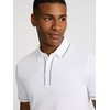 EXPRESS Mens Pique Polo Shirt with Piping White