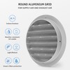 calimaero® WSGG 5" Inch Gray Round Metal Air Vent Grill