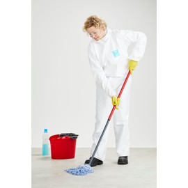 Ansell AlphaTec 37-320 Multipurpose Nitrile Gloves with Long Cuff, Chemical Protection and Food Safety, Reusable Kitchen Gloves, Household Cleaning and Dishwashing, Yellow, Size L (12 Pairs)