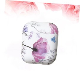 KONTONTY Portable TPU Earphone Case with Flower Pattern Dustproof and Shockproof Protector for Lightweight and Durable Earphone Cover for Everyday Use