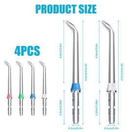 4 PCS Replacement Classic Jet Tips for Waterpik Flosser WP100 WP250 WP300 WP450 WP660 WP900 -Flosser Refill Heads Replacement Heads for Clean Teeth, Healthy Gums, and Fresh Breath