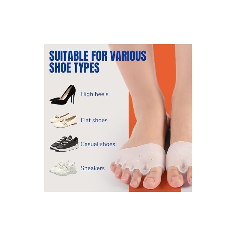 4 pares De Separadores De Dedos De Silicona, 2025 Nuevos