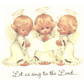 Captive Decals Christmas Angel Choir 1 pc 7-1/4" X 6" Waterslide Ceramic Decals