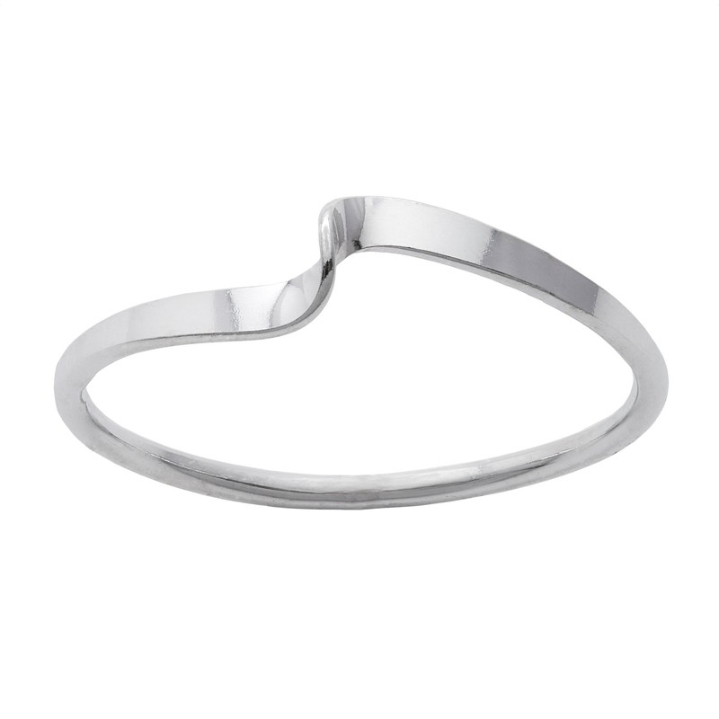 Silverly Women's .925 Sterling Silver Thin Wire "S" Twist Stackable