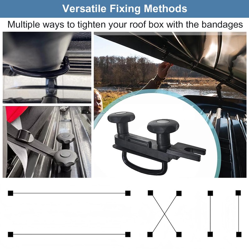 Erato Pack of 4 Universal Roof Box Mounting U Bracket