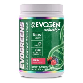 Evogreens Evogen Naturals Premium Performance 30 Servicios Sabor Berry