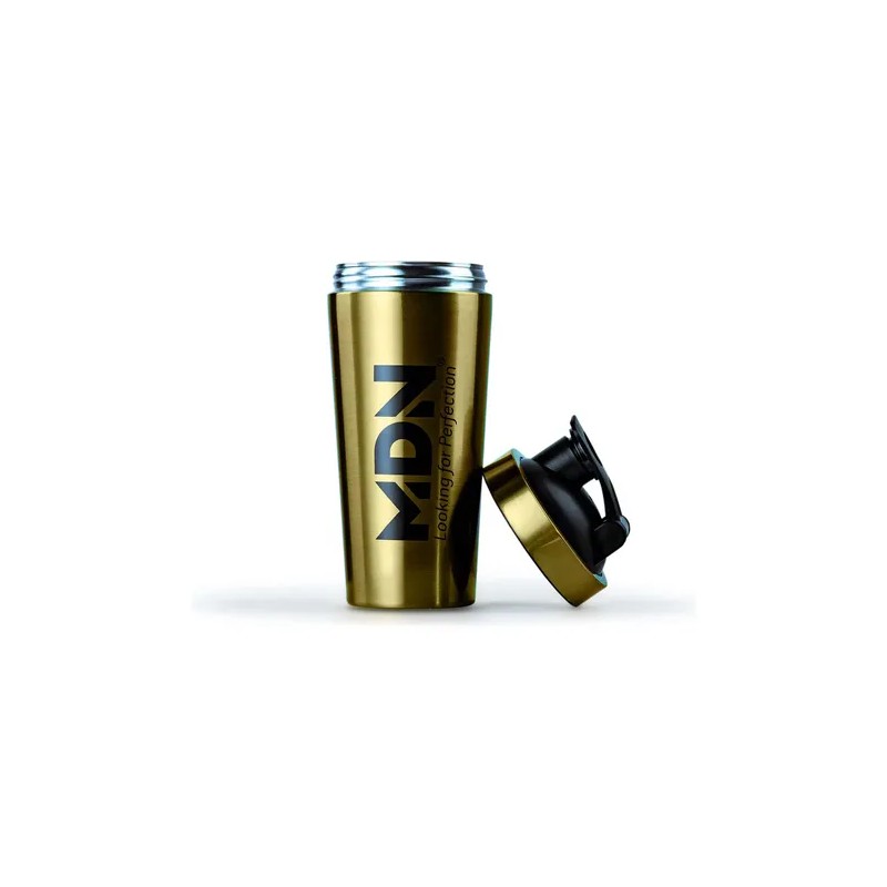Vaso Shaker Aluminio Dorado Mdn Sports Mezclador Proteínas