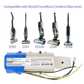 JIAJIESHI Battery Fit for Bissell 2551, 2590, 2593, 2596, CrossWave Cordless Max, CrossWave Cordless Max 2590, CrossWave Cordless Max 2596, CrossWave Cordless Max Deluxe,P2921