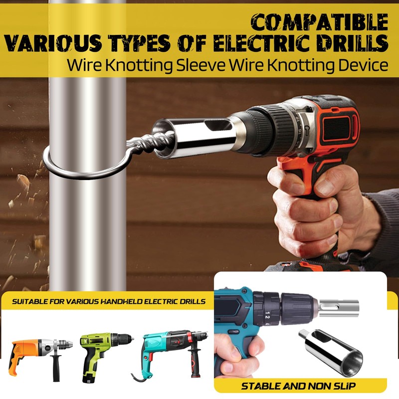ZZBUY Twist Ties Tool 9 Gauge High-Tensile Drill Chuck Fence