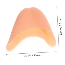 PACKOVE Silicon Toe Caps for Ballet Shoes Nude Metatarsal Pads Protects Front Sole Toes Soft Material Comfortable Fit for Dance Workouts Dimensions