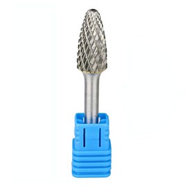 Rotary File Cutter Power Tool 6mm Shank Wood Carving Drill Bits Tungsten Carbide Round Nose Cone Head Rotary Cutter for DIY Woodworking Drill Engraving