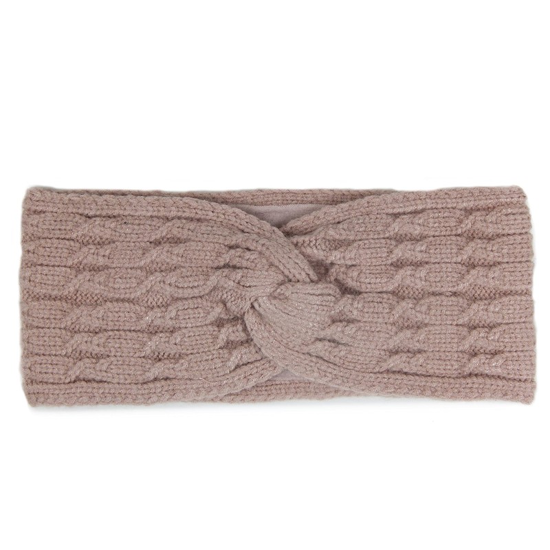Headband Lined Warm Women's Hair Band, Twist Design with Soft