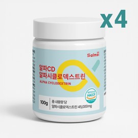 Salmsi AlphaCD Alphacyclodextrin Powder 100g x 4 / 살므시 알파CD 알파시클로덱스트린 분말 100g x 4개