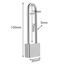 Long Shackle Padlocks with Keys 30mm Outdoor Shed Weatherproof Outdoor Padlock Stainless Steel Keyed Padlocks Heavy Duty Keyed Alike Padlocks for Gym School Lockers Garage Door Shed Warehouse