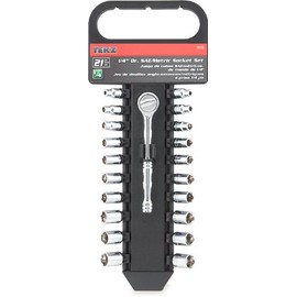 Tekz 18180 1/4" Drive SAE/Metric Socket Set - 21 Piece