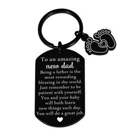 New Dad Valentines Day Gifts for Husband First Time New Dads to Be Keychain Pregnancy Announcement for Daddy Gender Reveal Gift Baby Announcements Ideas Gifts for Dad Who Wants Nothing