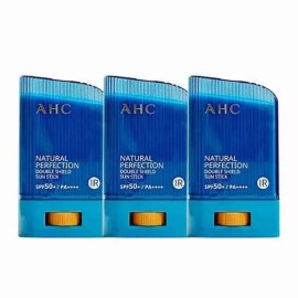 Sellerhub [셀러허브]AHC 내추럴 퍼펙션 더블 쉴드 선스틱 (파랑색) 22g (SPF50+) 3개 (AD) (S33552969) [Seller Hub] AHC Natural Perfection Double Shield Sunscreen Stick (Blue) 22g (SPF50+) 3 Pieces (AD) (S33552969) [Basic]