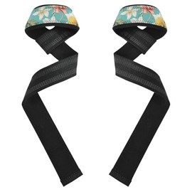 Correas de muñeca para levantamiento de pesas, narcisos, turquesa, de 26 pulgadas, antideslizantes, para levantamiento de pesas, culturismo, entrenamiento de fuerza, bandas de resistencia para hacer
