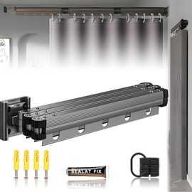 Wall Mount Folding Shower Curtain Rod, 42 Inches (3-Fold), Adjustable Diamond Shaped Corner Shower Curtain Rod 90 Degrees, No Drill, Space Saver, Bathroom Bathtub, Clothing Store, Dressing Rooms