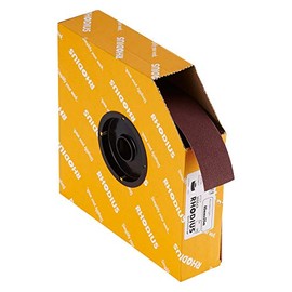RHODIUS SPBR Sanding Cloth 40 mm x 25 m K180 for Metal and Wood, Sandpaper, Hand Sanding, Sanding Belt, Emery Paper, Roll