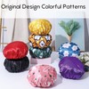 YIZIJIZI Terry Lined Shower Caps, Triple Layer Large Shower Cap