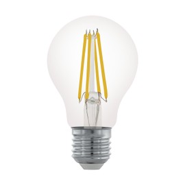 EGLO LED E27 dimmbar, Glühbirne klassisch, LED Lampe für Retro Beleuchtung, 6 Watt (entspricht 60 Watt), 806 Lumen, E27 LED warmweiß, 2700 Kelvin, LED Leuchtmittel, Edison Glühbirne A60, Ø 6 cm