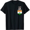 keoStore India Flag Miniature Schnauzer Dog in Pocket ds1205 T-Shirt