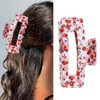 Strawberry Hair Claw Clips for Women Square Hair Clips for