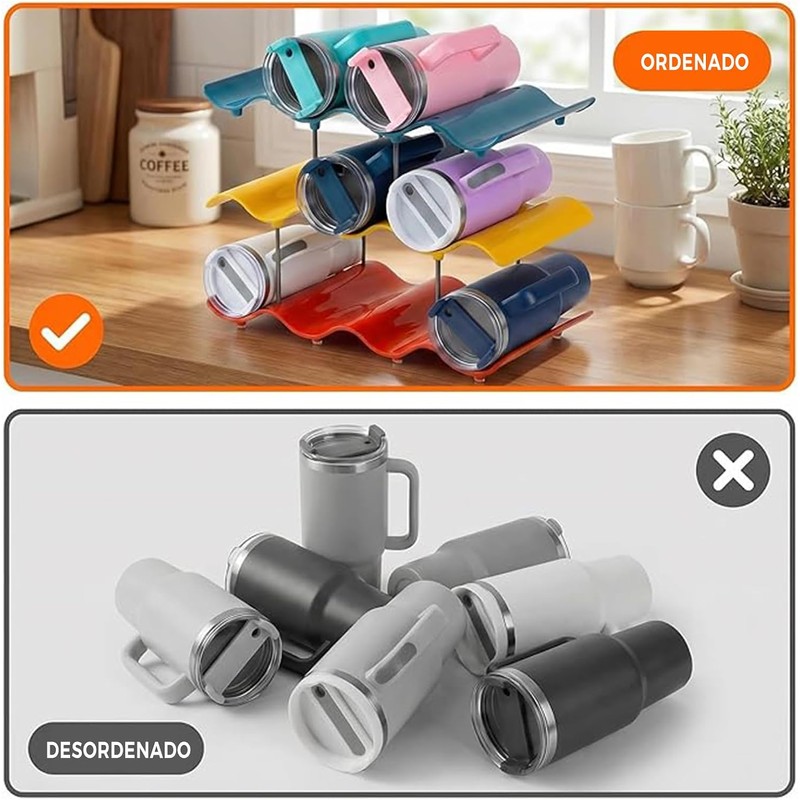 Organizador de Botellas Apilable para 14 Botellas, Soporte para Botellas,