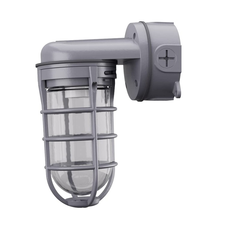 Lithonia Lighting Jelly Jar Light Fixture, Incandescent Utility Vapor Tight