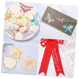 VILLFUL Gentle Acrylic Butterfly Stickers 8 Sets Rhinestone Stickers for Crafts Jewelry Home Decor