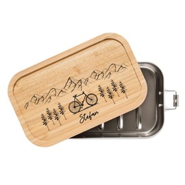 ABENTEUERNAH - Personalisierte Brotdose für Erwachsene - Individuelle und Robuste Edelstahl Brotdose mit Namen - Personalisierte Geschenke für Männer (Große Lunchbox 1100 ml)