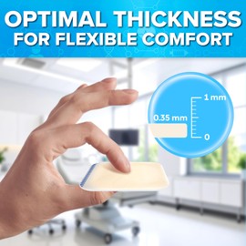 JJ CARE Hydrocolloid Dressing 2x2 [Pack 10], 0.35MM Thick Hydrocolloid Bandages w/o Border, Self-Adhesive Thin Hydrocolloid Wound Dressing, Wound Care Bandages for Bedsores and Blisters