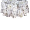 Newbridge Arezzo Contemporary Leaf Print Vinyl Flannel Backed Tablecloth -