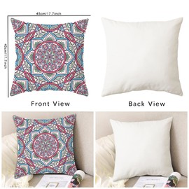 HIUOUIH Cushion Cover 45 x 45 cm, Set of 4 Boho Cushion Covers, Soft Decorative Cushion Sofa Cushion Cover for Living Room, Sofa, Bedroom