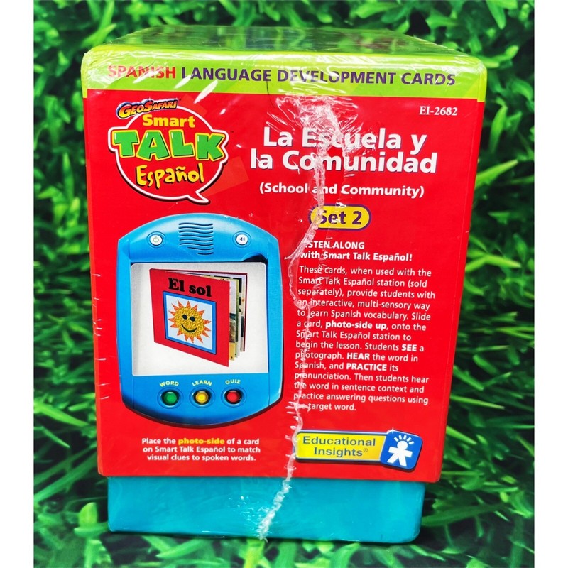 GeoSafari Smart Talk Electronic Learning Game Spanish Development Cards Set
