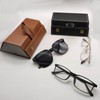 MIAO YUAN Travel Glasses Case Sunglasses PU Leather Storage Box,