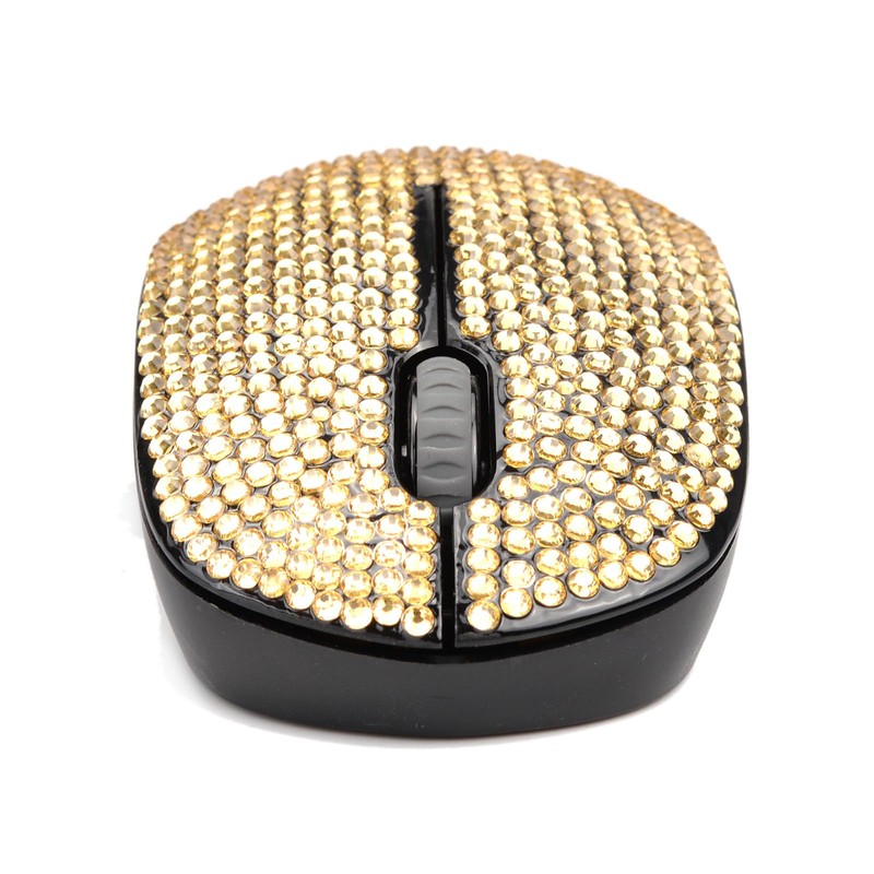 Diamond Crystal Handmade Bling Dazzling Wireless Mouse, 2.4G Noiseless Mouse