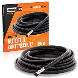 Upgrade4cars Car Door Edge Protection for Sheet Metal | Car Edge Protection Profile Rubber & Metal | Car Garage Wall Protection | Piping Band Sealing Rubber Door Protection Black