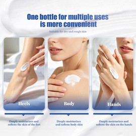 60% Urea Cream with 2% Salicylic Acid, Avocado & Jojoba Oil, Large 7 Oz Moisturizer for Dry Cracked Heels, Hands, Knees & Elbows, Non-Greasy Fast Absorbing Foot & Body Care